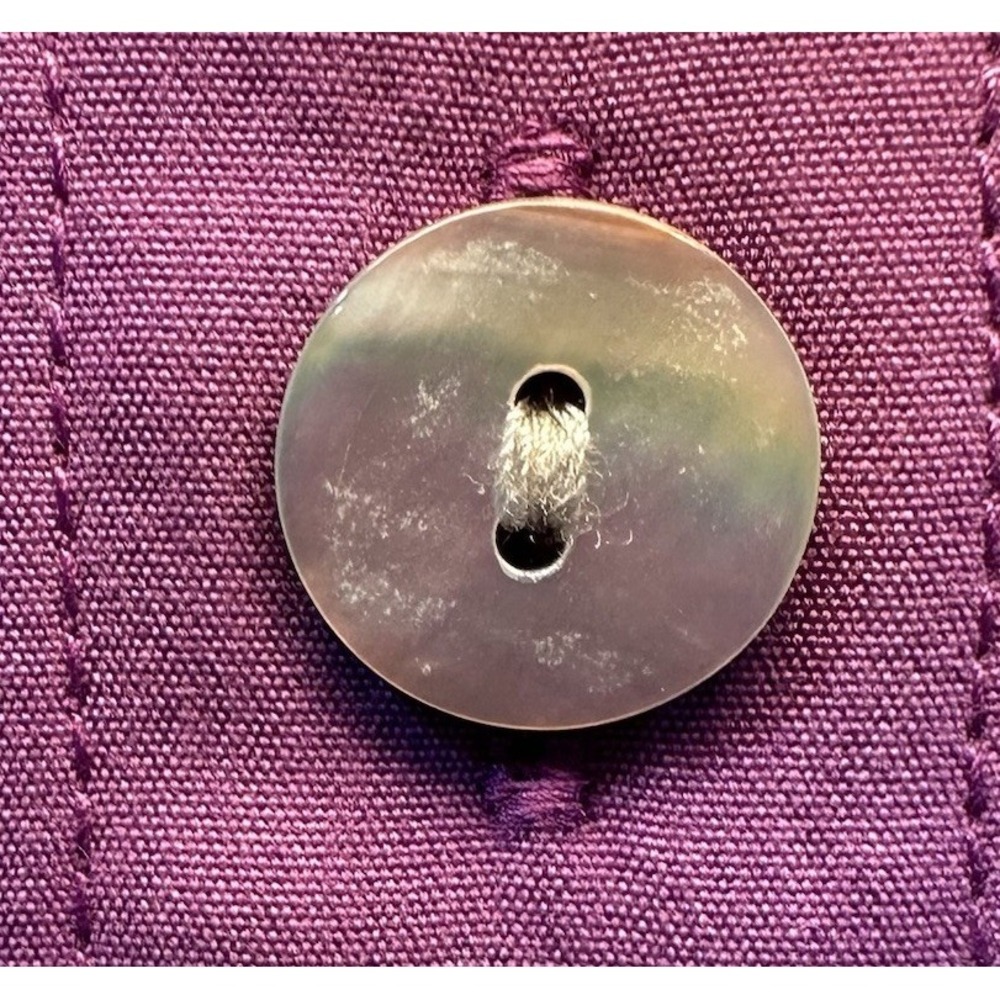 Travel Smith Tunic Top Womens Medium Purple Button Up Long Sleeve Front Pocket - Picture 3 of 12